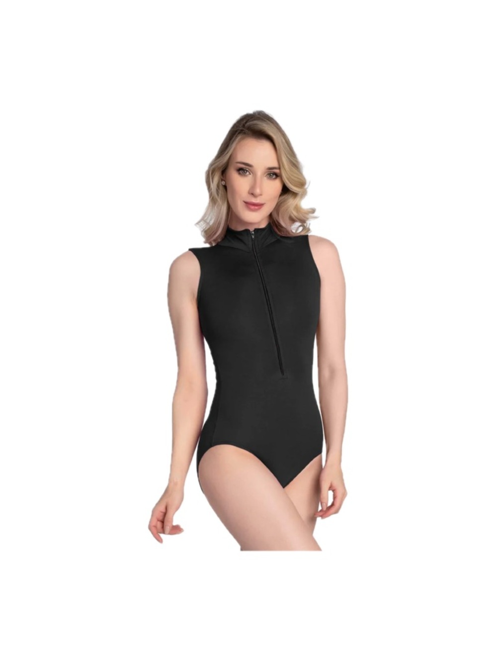 Black zip up leotard/bodysuit